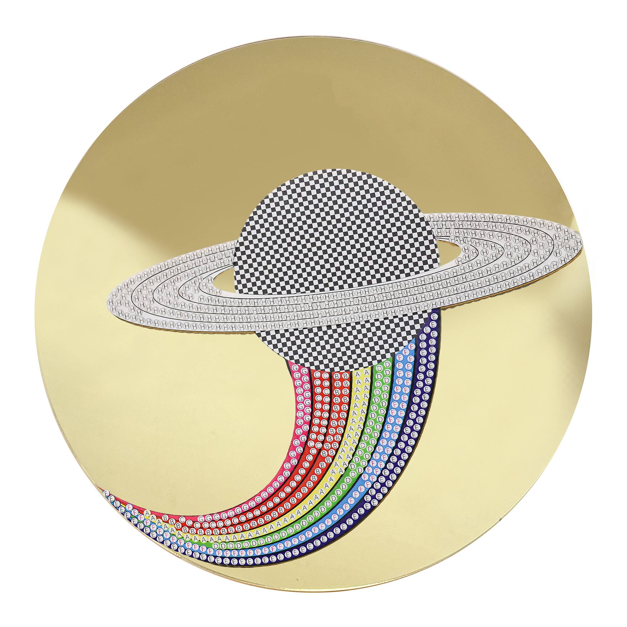 Jonathan Adler x Michaels 7.75" Saturn Rainbow Diamond Art Wall Décor Kit